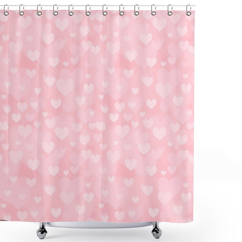 Personality  Seamless Hearts Texture. Heart Shape Simple Background. Vector Hearts Pattern. Shower Curtains