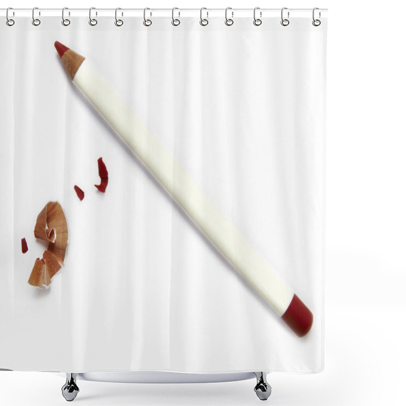 Personality  Red  Pencil Tempered Shower Curtains