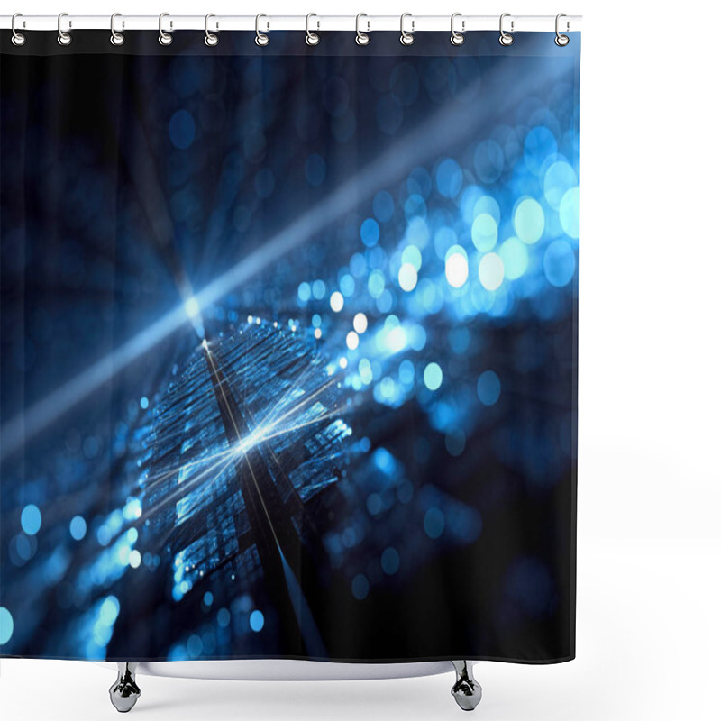 Personality  Blurred Perspective Background - Abstract Digitally Generated Im Shower Curtains