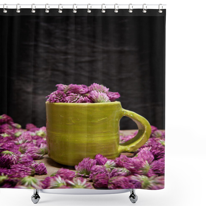 Personality  Red Clover For Tea, Trifolium Pratense Shower Curtains