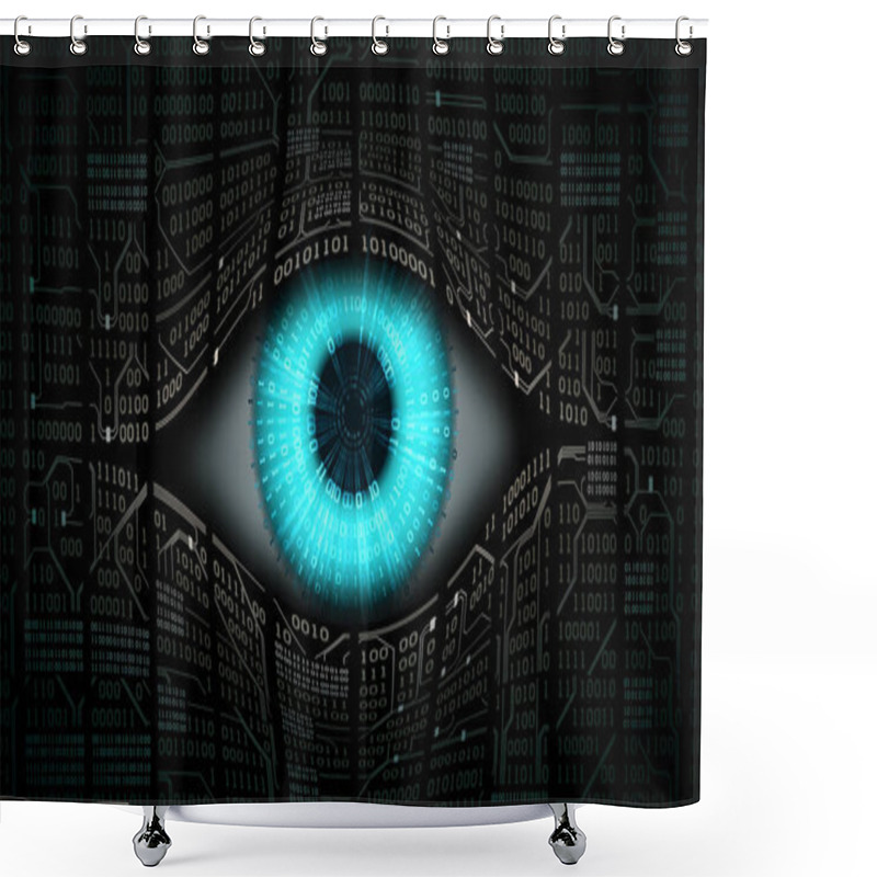 Personality  Big Brother Electronic Eye Concept, Technologies For The Global Surveillance, Security Of Computer Systems And Networks Shower Curtains