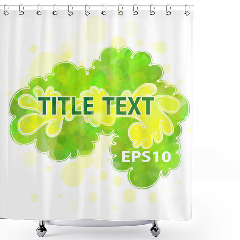 Personality  Vector Green Floral Background. Shower Curtains