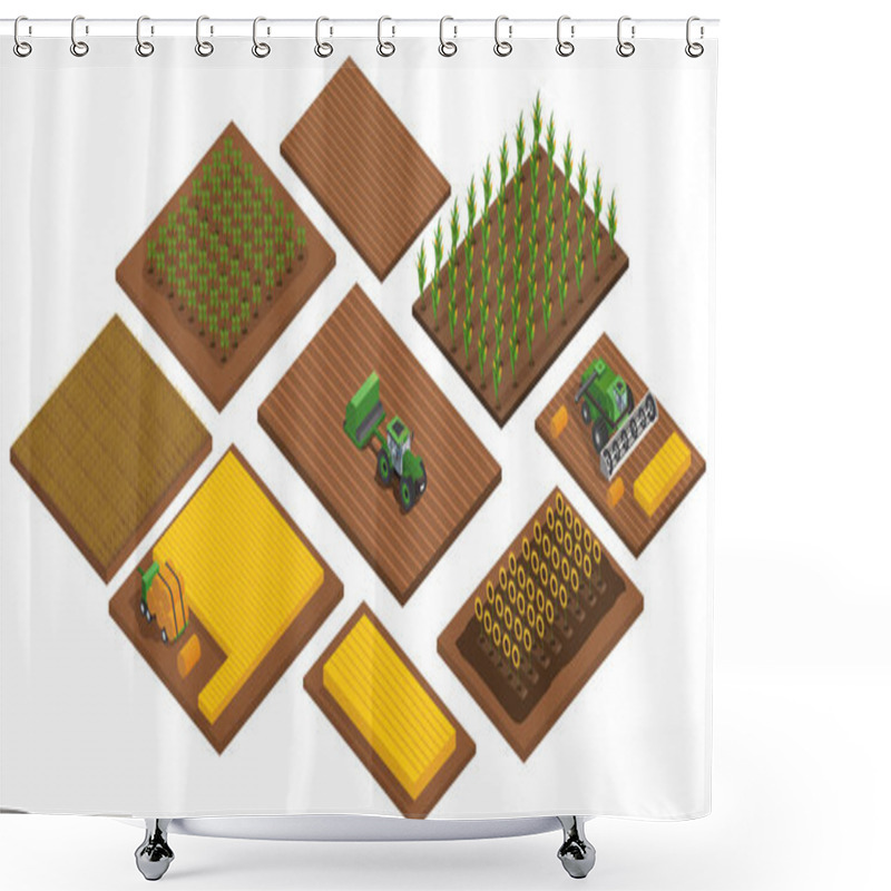 Personality  Agriculture Automatic Guided Robots Harvest. Shower Curtains