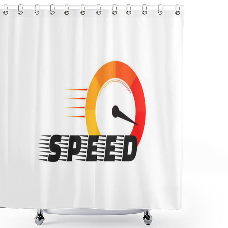 Personality  Speed Meter For Vector Illustration Shower Curtains