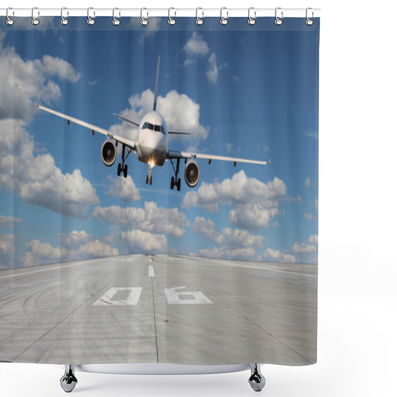 Personality  Aircraft Low Pass Shower Curtains