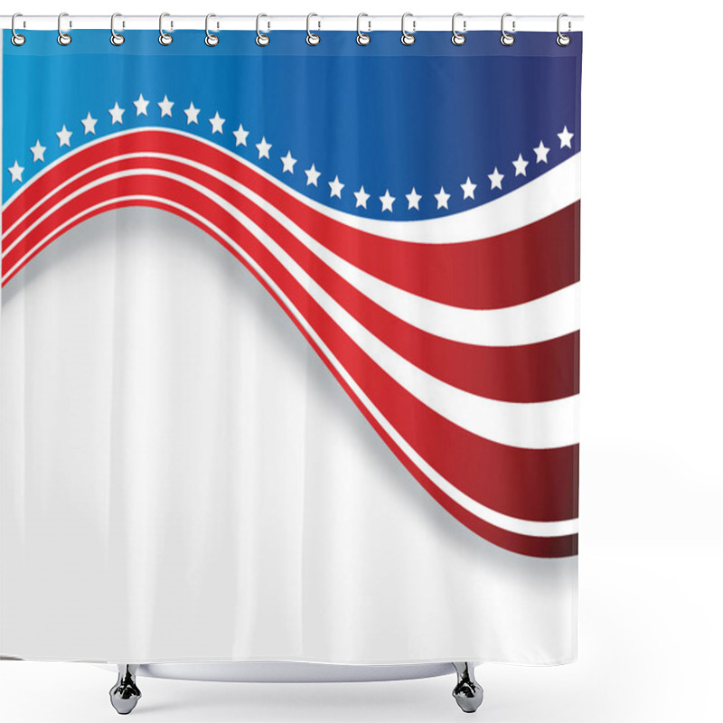 Personality  Patriotic Background Shower Curtains