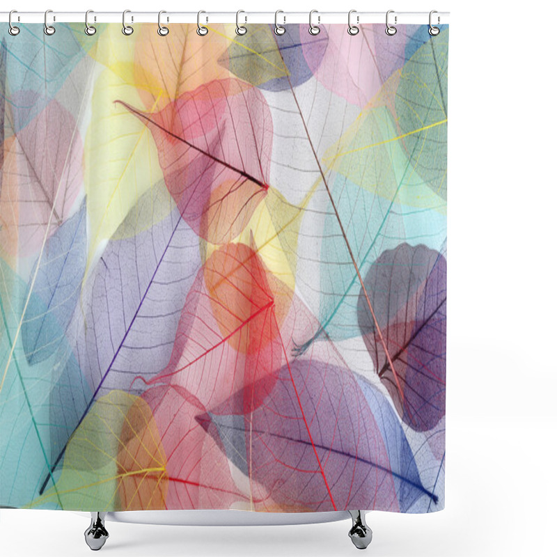 Personality  Skeleton Leaves Background Shower Curtains