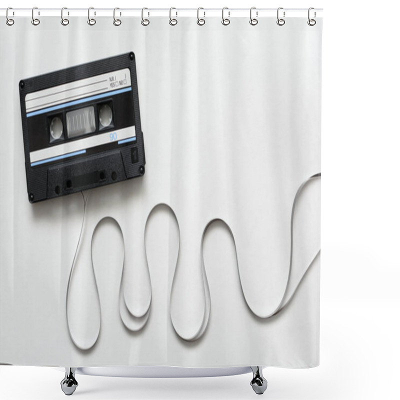 Personality  Cassette Tape, Retro Audio Cassette Shower Curtains