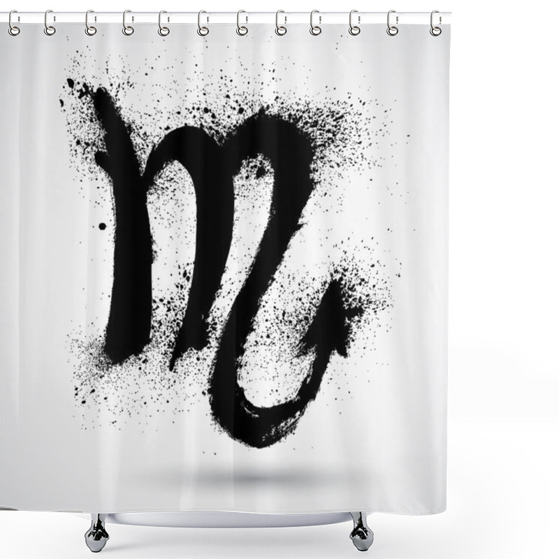 Personality  Grunge Zodiac Icon Shower Curtains