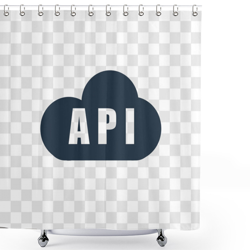 Personality  Api Icon In Trendy Design Style. Api Icon Isolated On Transparent Background. Api Vector Icon Simple And Modern Flat Symbol For Web Site, Mobile, Logo, App, UI. Api Icon Vector Illustration, EPS10. Shower Curtains