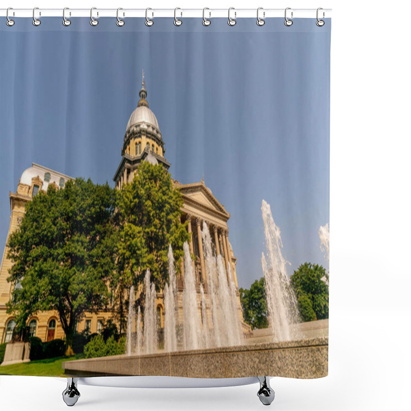 Personality  The Illinois State Capitol In Springfield Is The Sixth Capitol Building Since Illinois' 1818 Statehood. Its French Renaissance Dome Towers 361 Feet, Symbolizing The State's Rich History And Governance. Shower Curtains