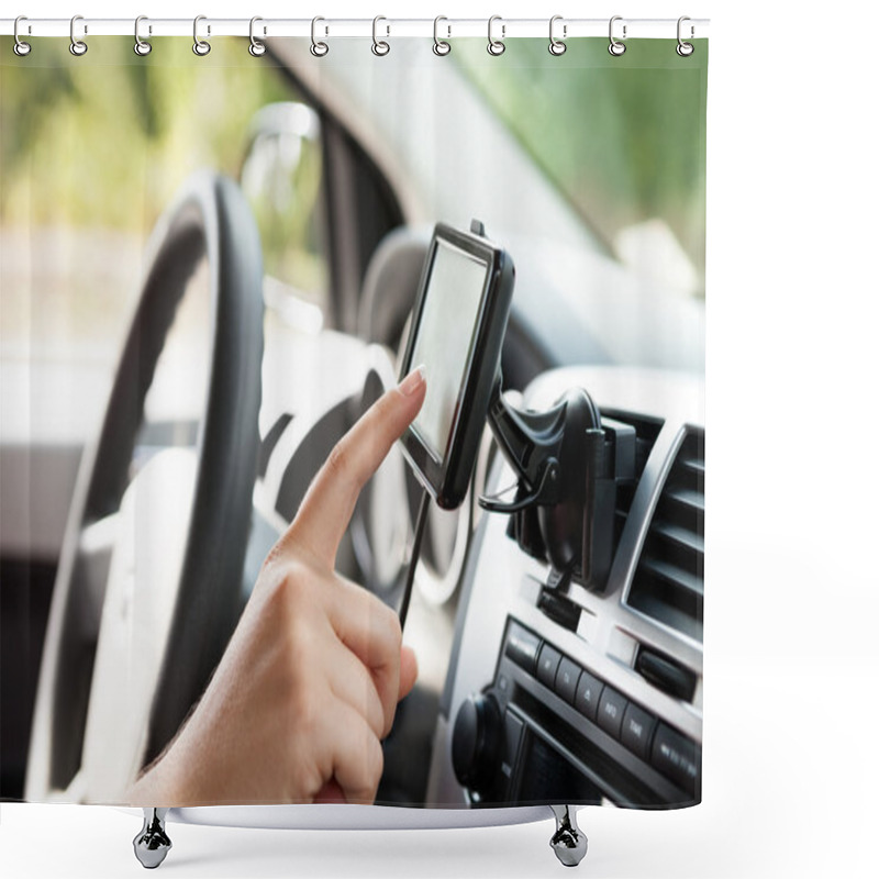 Personality  Car GPS Navigation System Shower Curtains