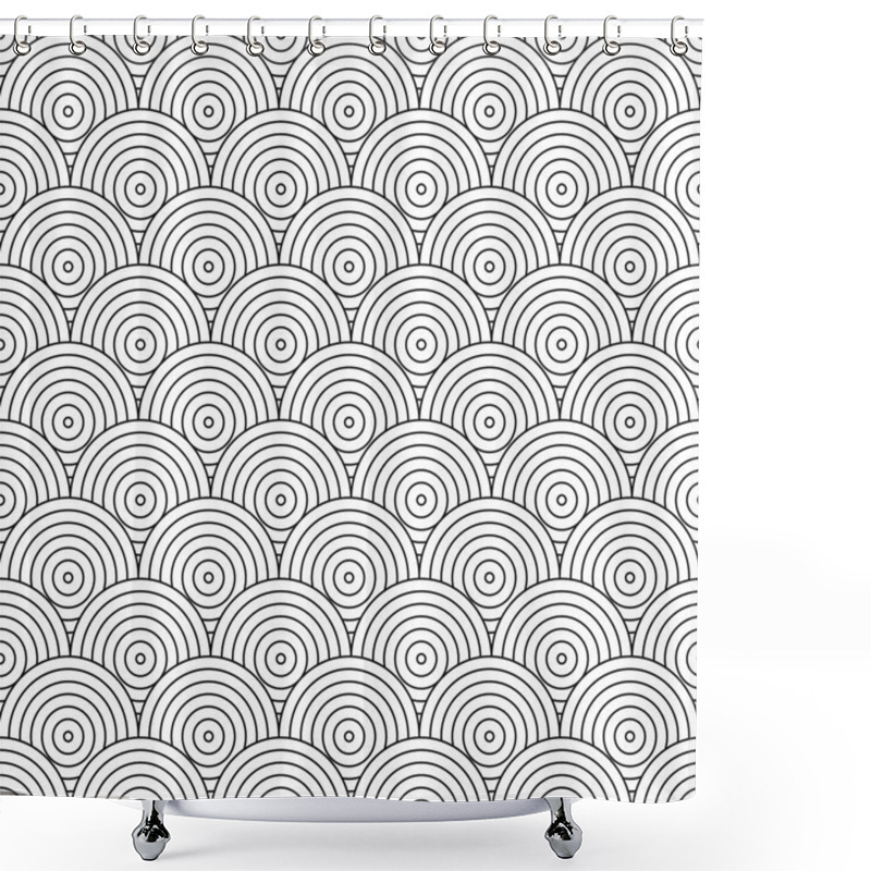 Personality  Vector Geometric Pattern. Tile Mosaic Circles. Shower Curtains