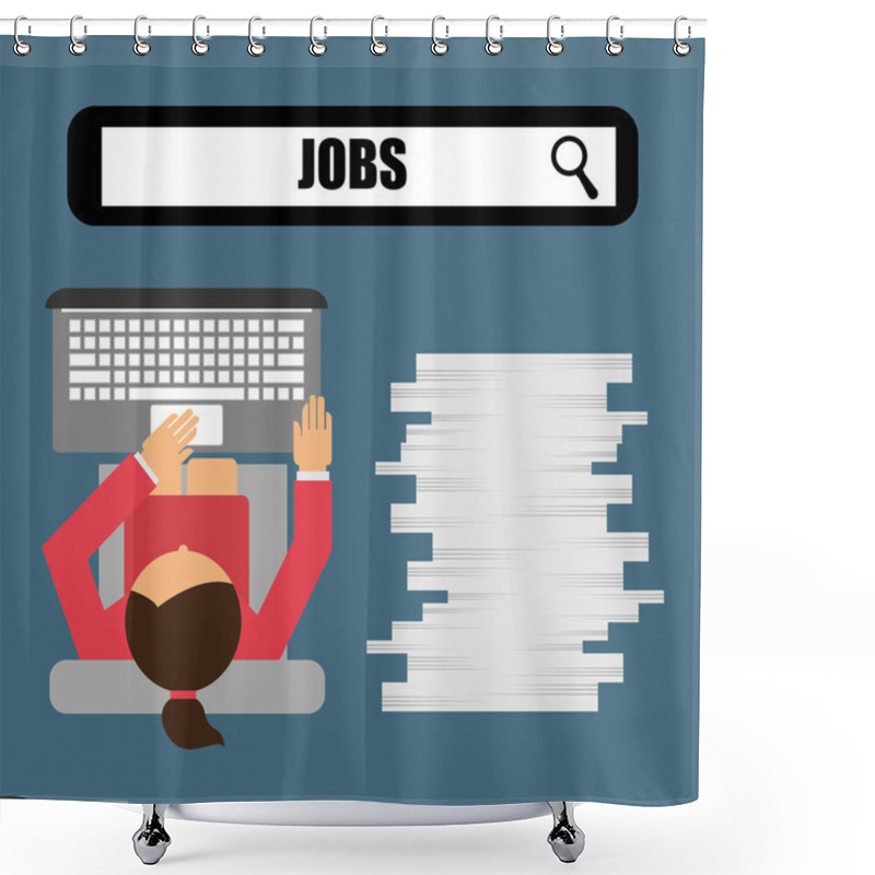 Personality  Jobs Concept Design Shower Curtains