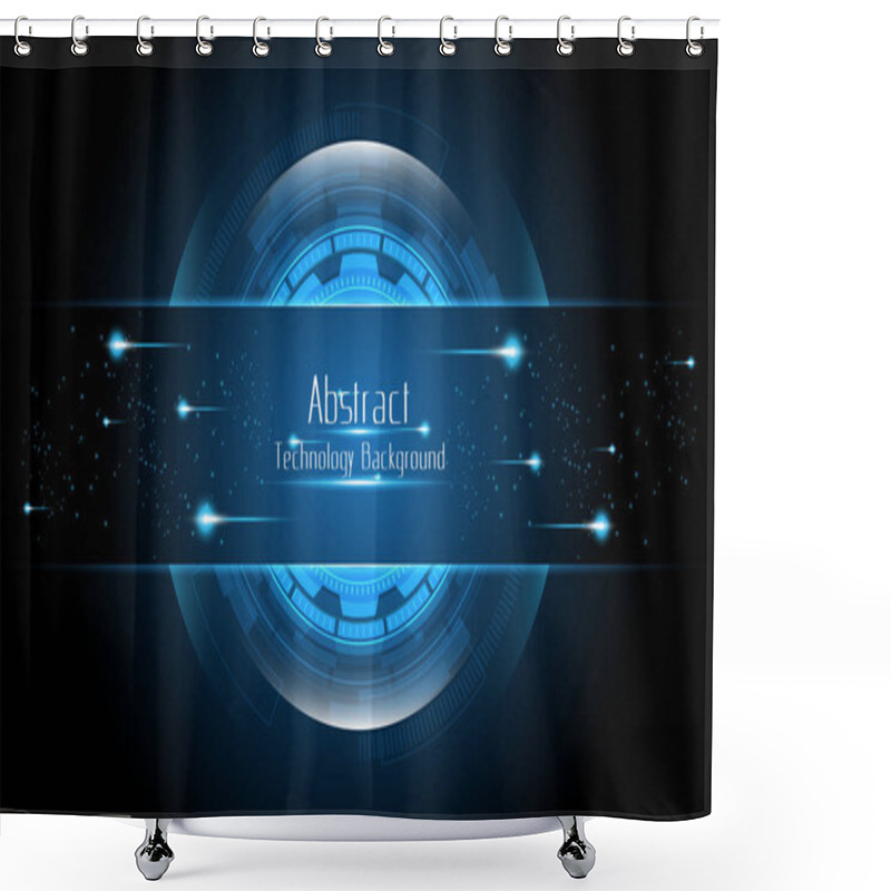 Personality  Abstract Technology Background Hi-tech Communication Concept Innovation Background Vector Illustration Shower Curtains