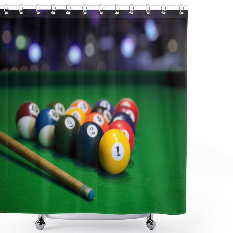 Personality  Billiards Shower Curtains