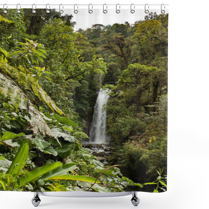 Personality  Costa Rican Waterfall In The Jungle Taken In February 2017 Shower Curtains