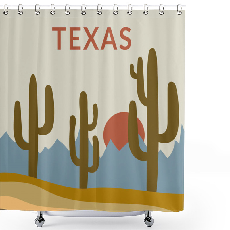 Personality  Texas T-shirt Design Shower Curtains