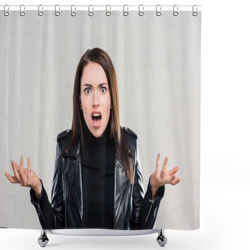 Personality  Screaming Woman Shower Curtains