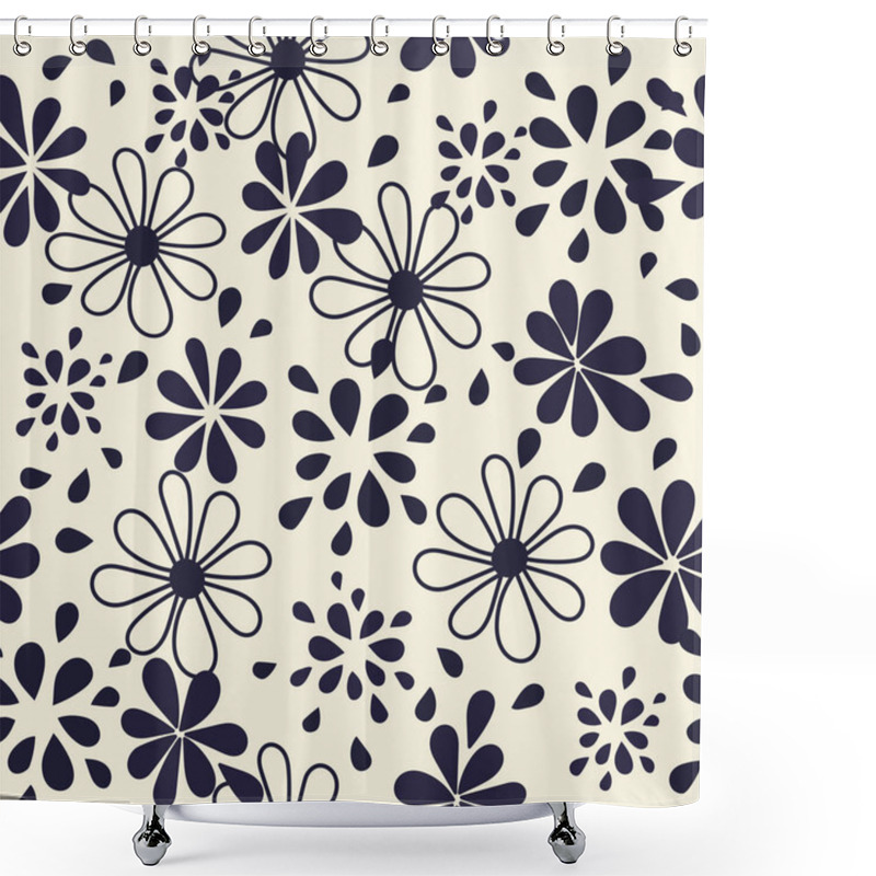 Personality  Monochrome. Seamless Pattern. Shower Curtains