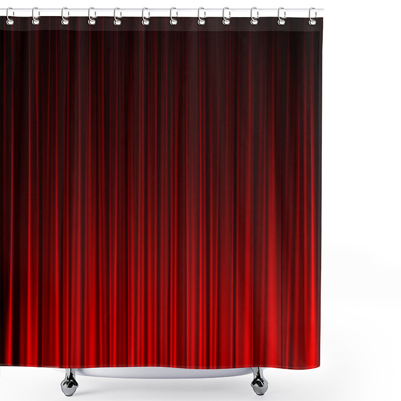 Personality  Red Curtain Widescreen Texture Shower Curtains