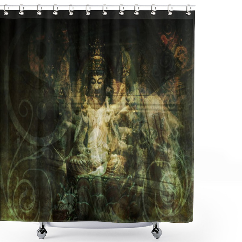 Personality  Buddha Shower Curtains