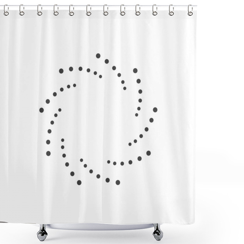 Personality  Abstract Dotted Design Element Shower Curtains