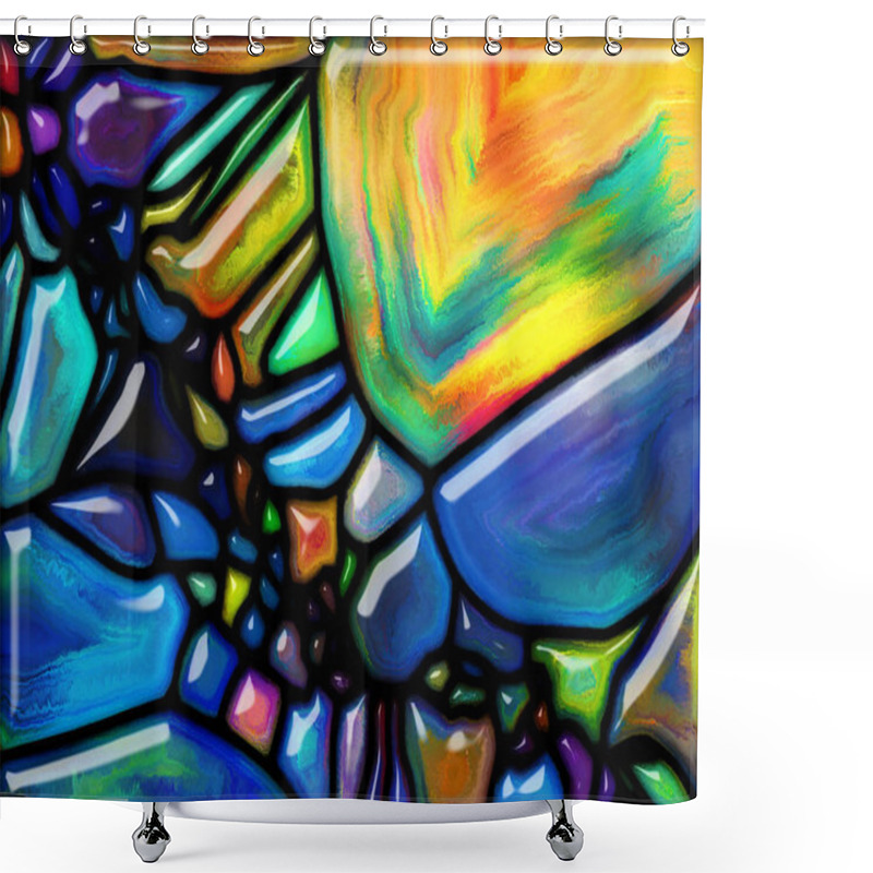 Personality  Never Glass Background Shower Curtains