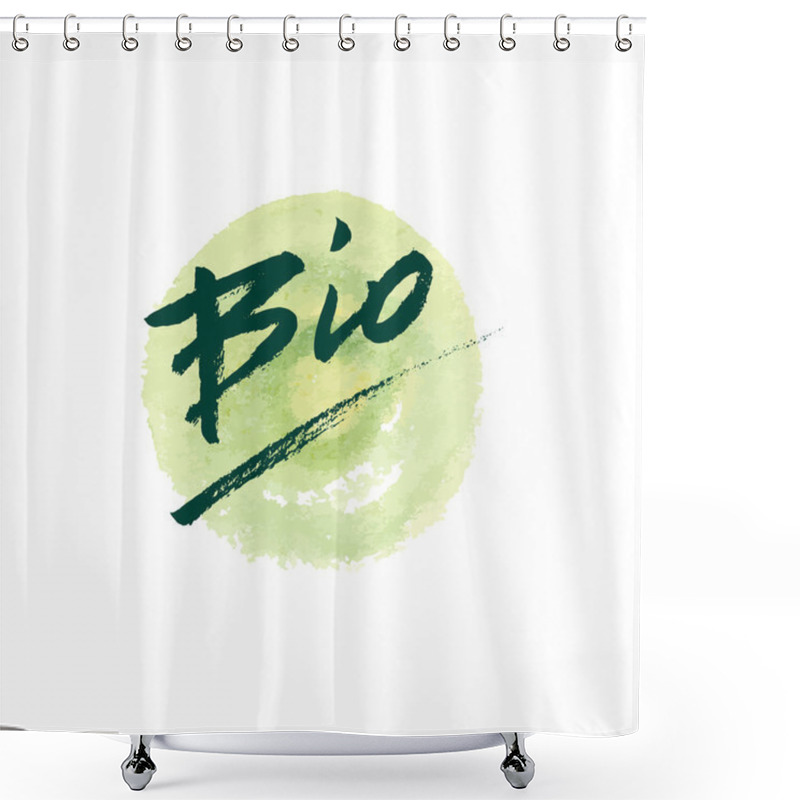 Personality  BIO Ink Hand Lettering Shower Curtains