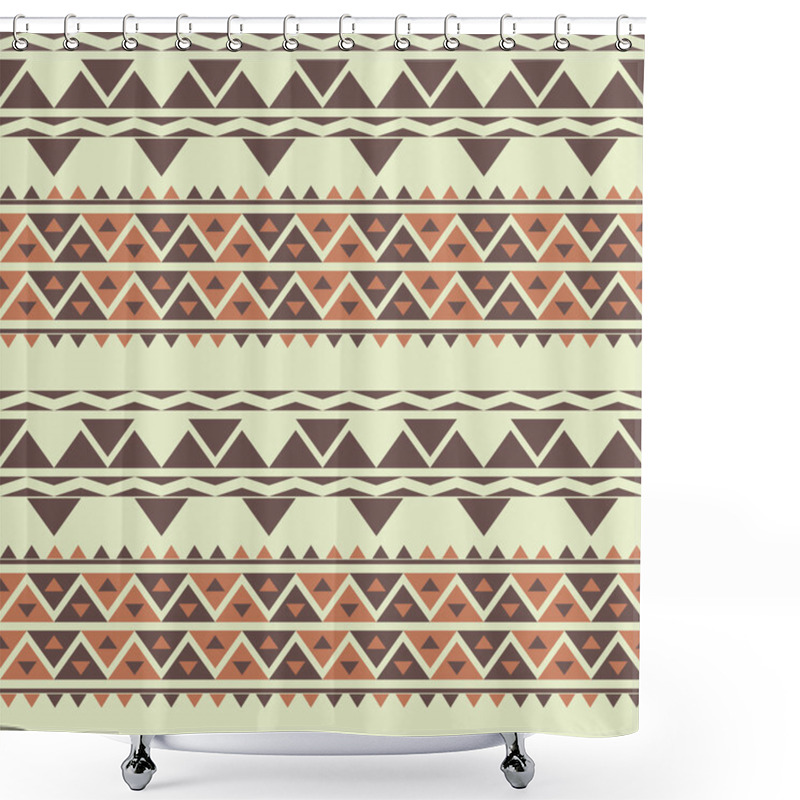 Personality  Geometry Vector Pattern. Triangle Seamless Ornament Shower Curtains