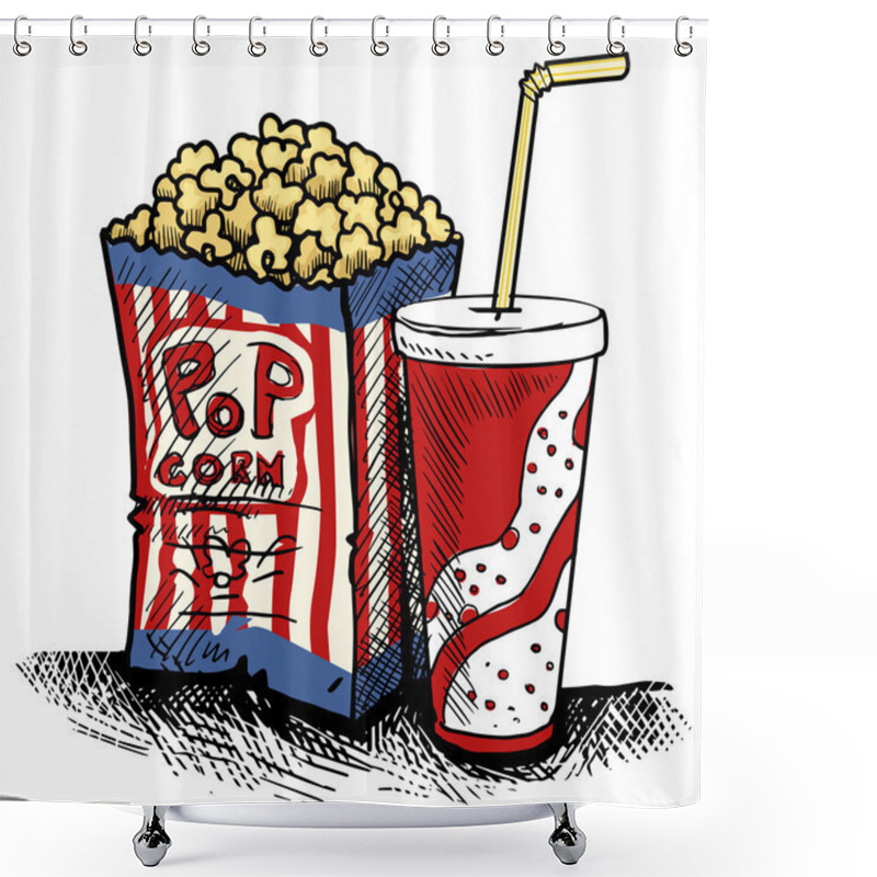 Personality  Cinema Junk Food Shower Curtains