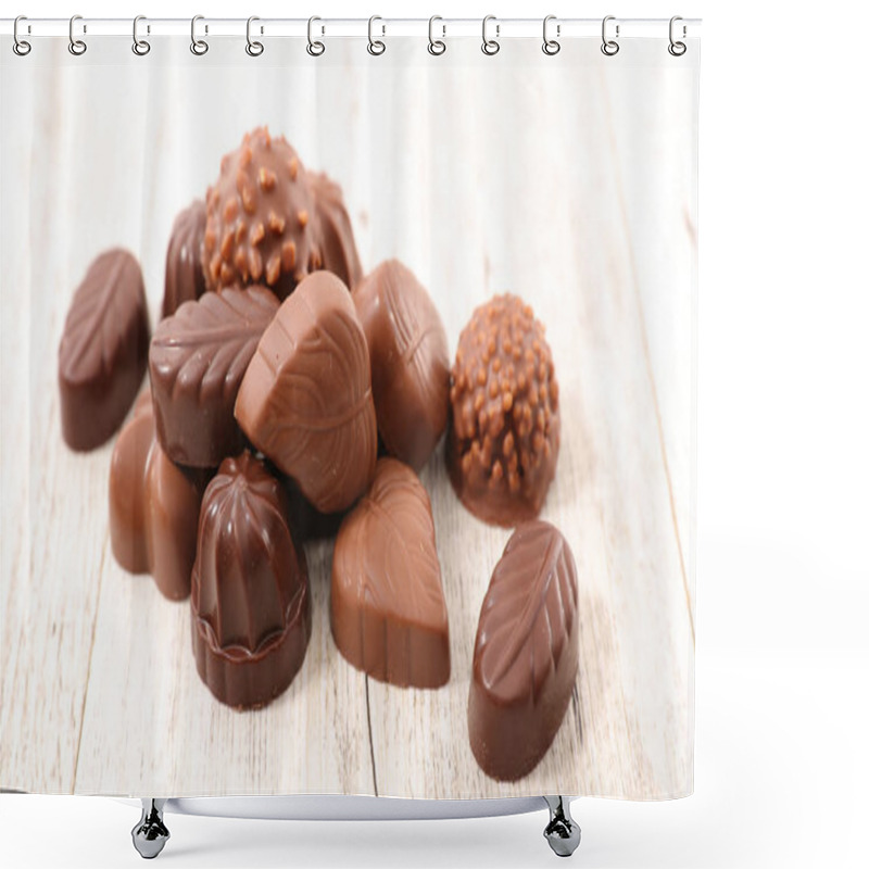 Personality  Assortment Chocolate Candies Shower Curtains