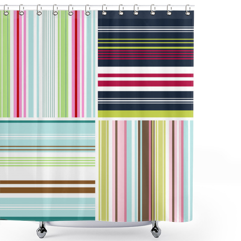 Personality  Seamless Patterns With Fabric Texture Shower Curtains