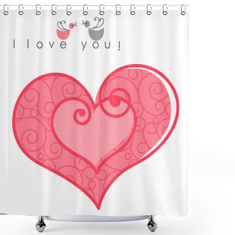 Personality  Valentine Hearts Shower Curtains