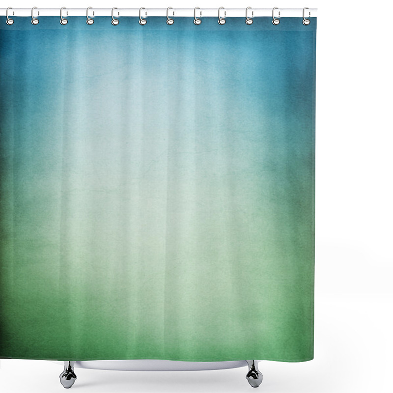 Personality  Blue Green Background Shower Curtains