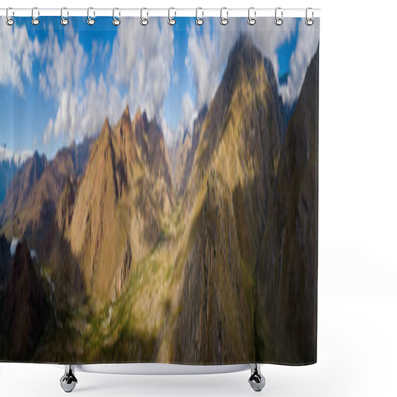 Personality  Aerial Panoramic Views Over The Stunning Cape Mountains In The Western Cape Of South Africa Shower Curtains