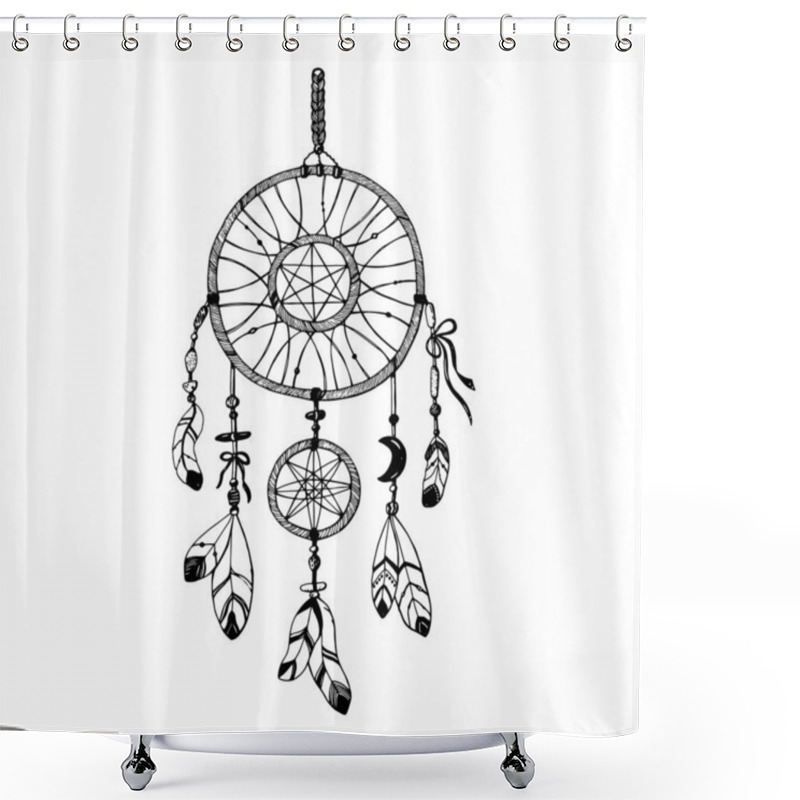 Personality  Dream Catcher Vector Shower Curtains