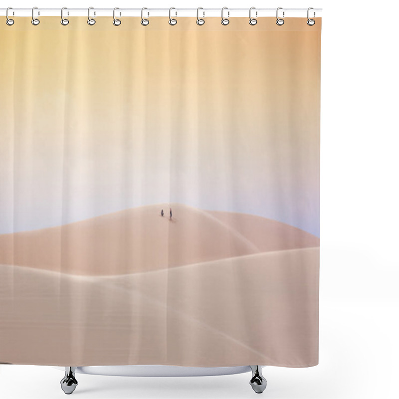 Personality  In The Desert, White Sand Dunes, Mui Ne, Vietnam Shower Curtains