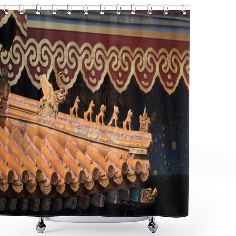 Personality  Chinese Roofs And Dragons Shower Curtains