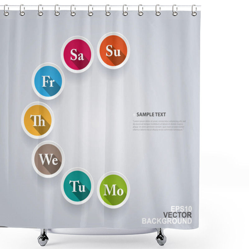 Personality  Weekend Coming - Design Concept With Flat Styled Icons Shower Curtains