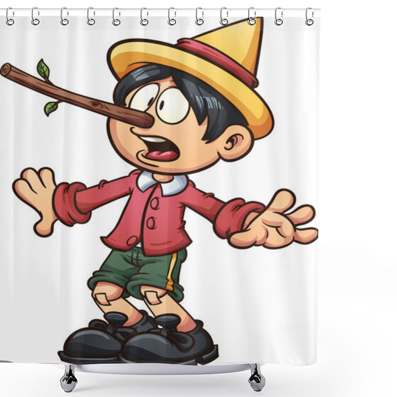 Personality  Long Nose Pinocchio Shower Curtains