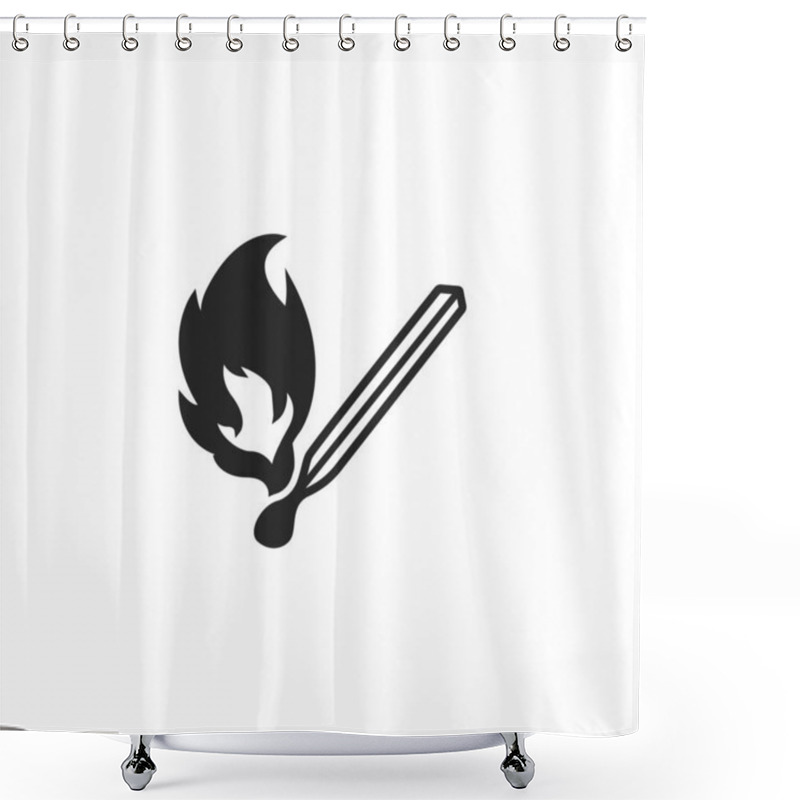 Personality  Naked Lights Icon Isolated On White Background. Flame Symbol Modern, Simple, Vector, Icon For Website Design, Mobile App, Ui. Vector Illustration Shower Curtains