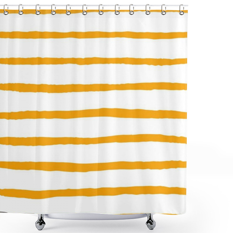 Personality  Tile Vector Pattern With Yellow And White Stripes Background Shower Curtains