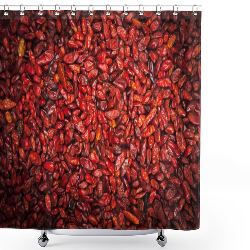 Personality  Bunch Of Red Chili Peppers Texture Shower Curtains