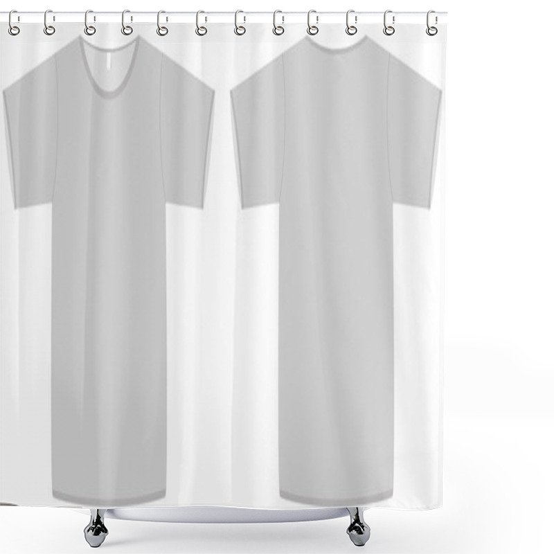 Personality  Basic Unisex T-shirt Template Vector Illustration. Shower Curtains