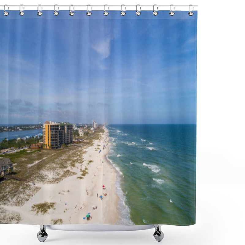 Personality  Aerial View Of Perdido Key Beach In Pensacola, Florida  Shower Curtains