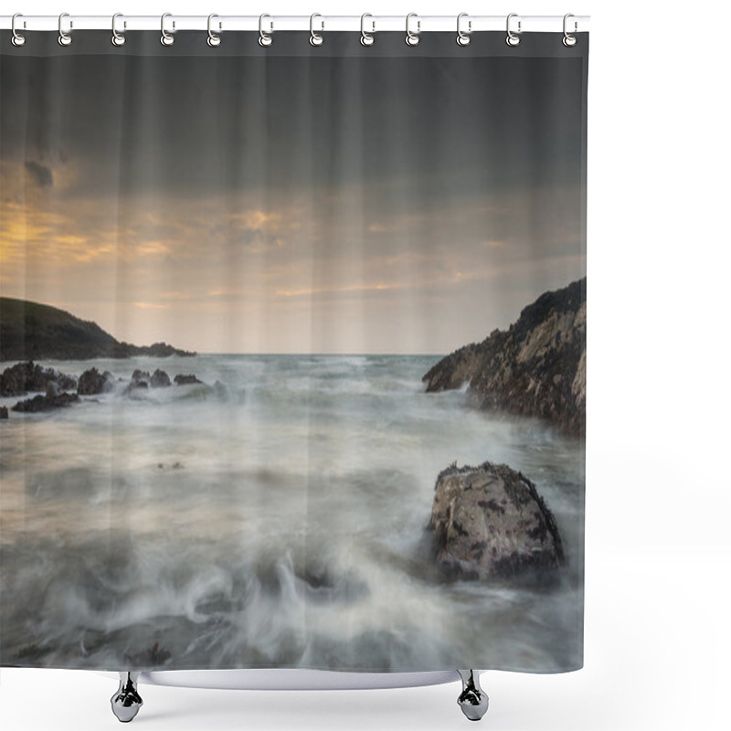 Personality  Waves In Motion Shower Curtains