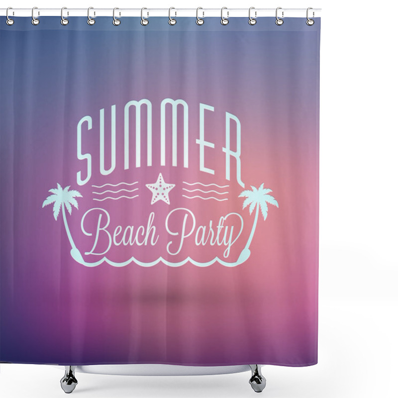 Personality  Retro Summer Holidays Hipster Label. Vector Design Elements On Coloful Summer Background Shower Curtains