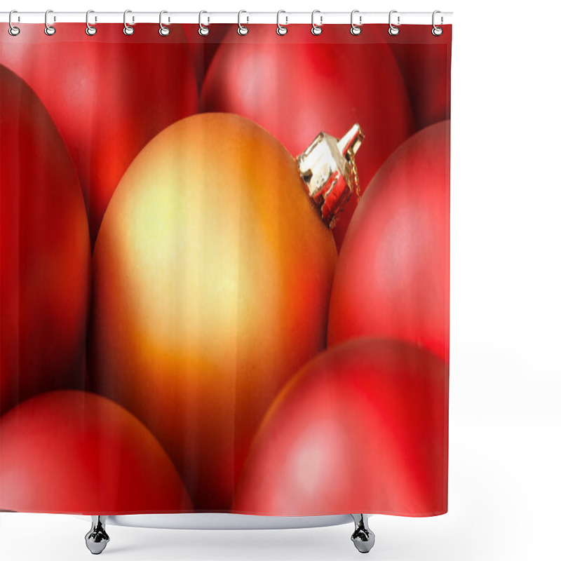 Personality  Christmas Baubles Shower Curtains