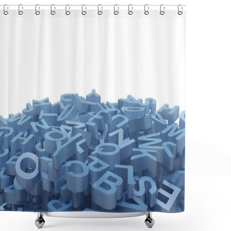 Personality  Letters Stack Shower Curtains